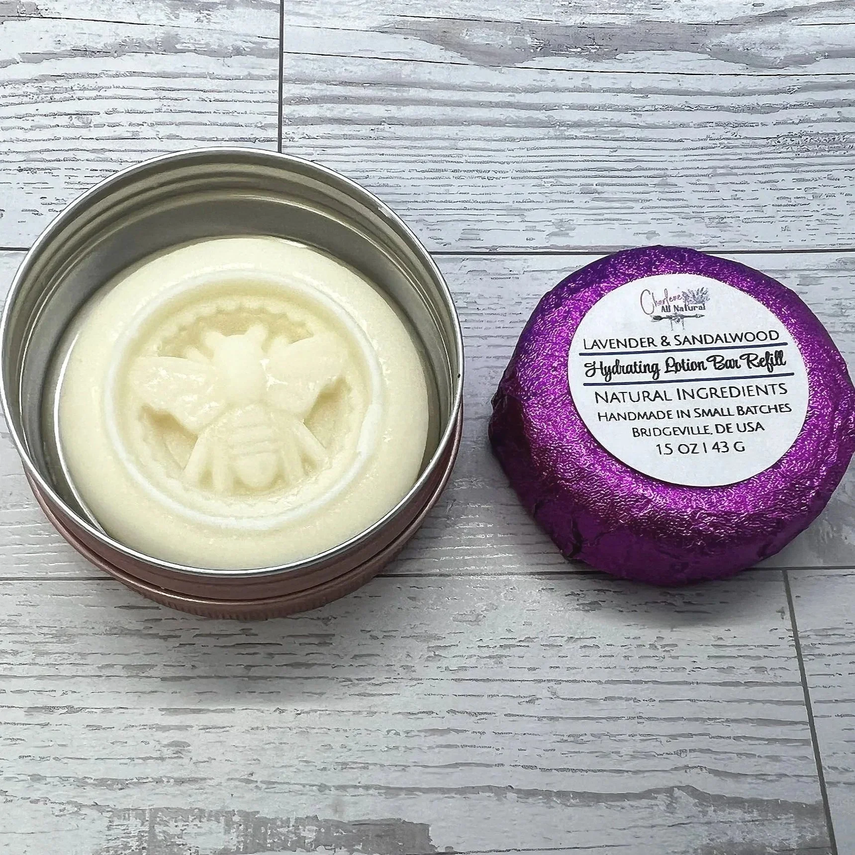 These moisturizing and hydrating lotion bars have a blend of Beeswax, Argan Oil, and Babassu Oil, all known for their moisturizing benefits. Added with Sandalwood and lavender essential oil that adds more benefits. You will love these "Hydrating Loti