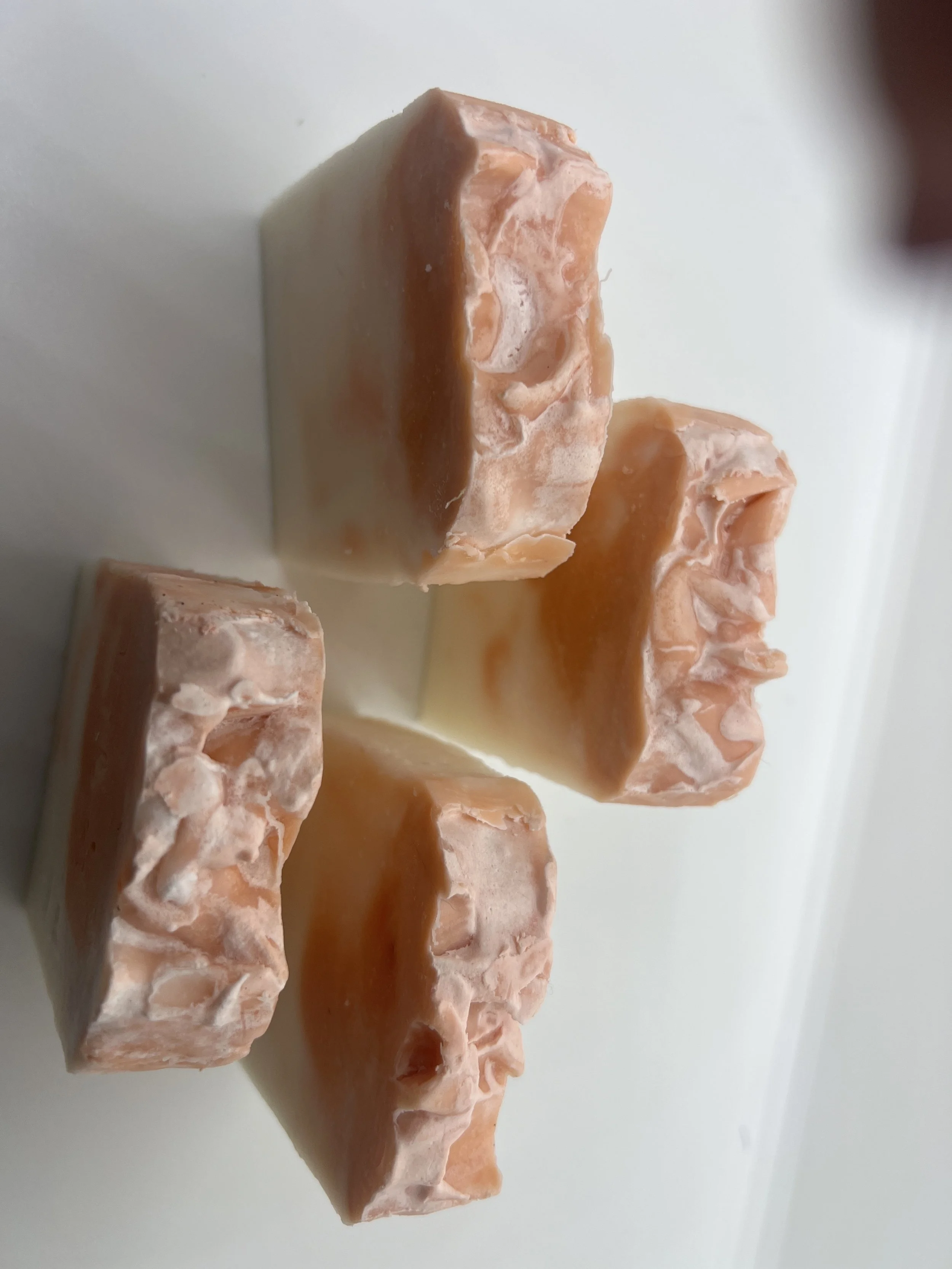 Thick Long lasting hard bar of Tallow Soap Peppermint Swirl