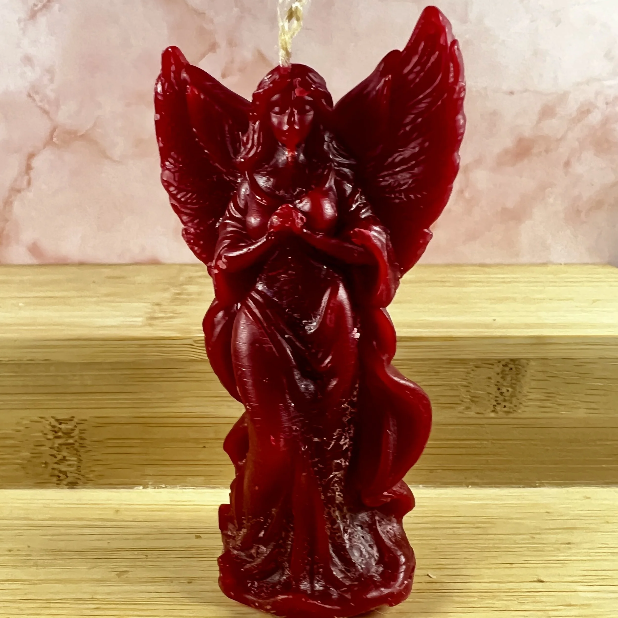 Dark Red Angel Candle