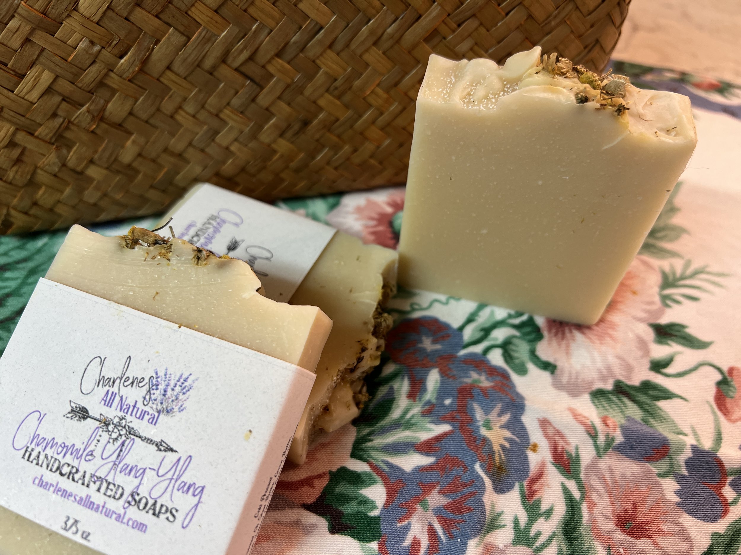 Chamomile Ylang-Ylang Handmade Soap close group.jpeg