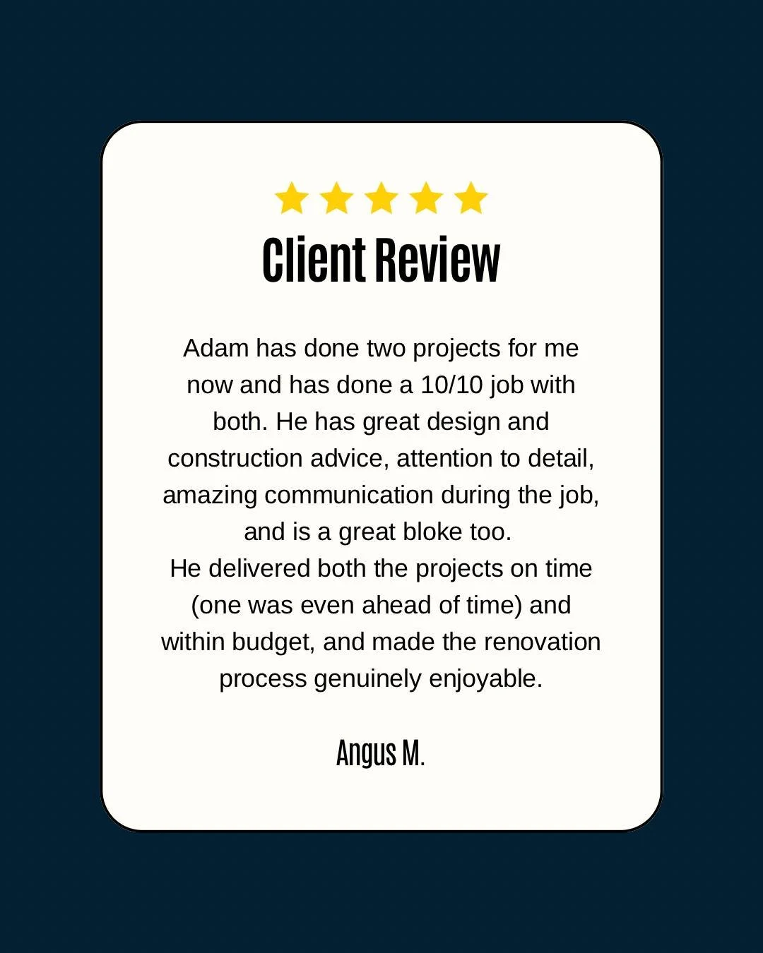 ⭐ Client Feedback ⭐ Hearing words like this makes all the hard work worth it!

At AKROSS PROJECTS, we&rsquo;re here to make renovations stress-free, on time, and done right the first time.

Thinking about your next project? Let&rsquo;s chat about how