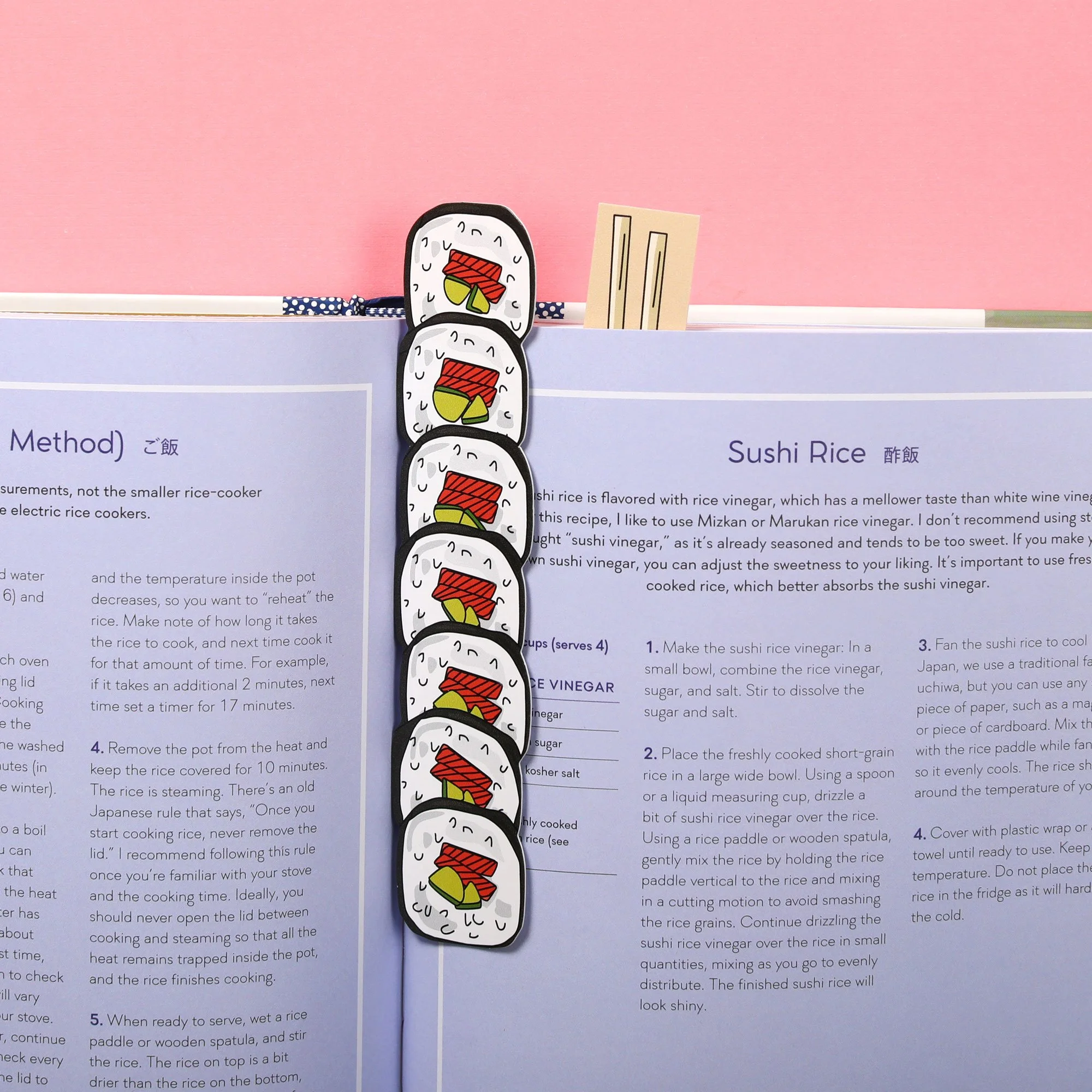 Sushi + Chopsticks Bookmark