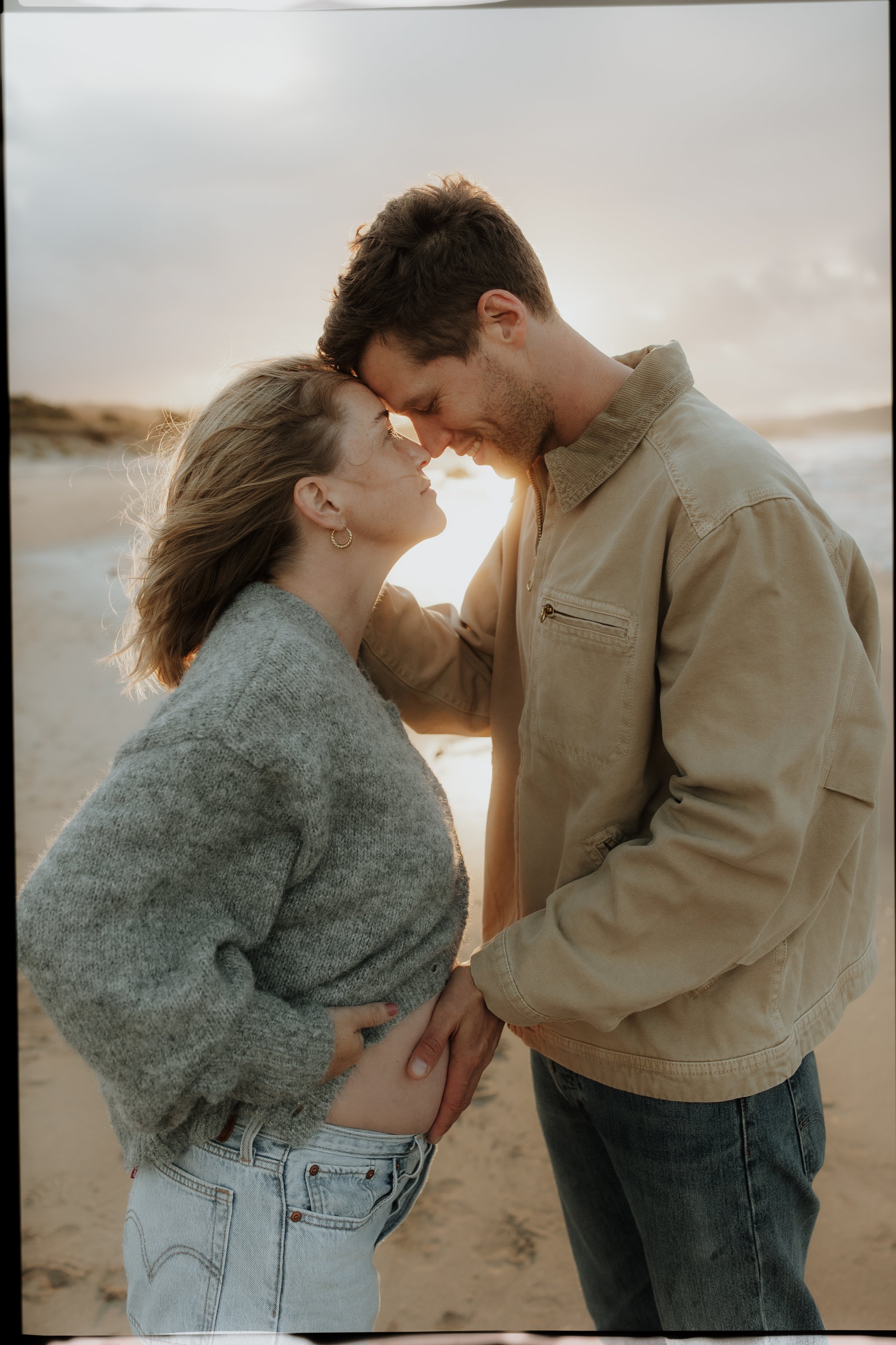 Dramatic shot of couple w