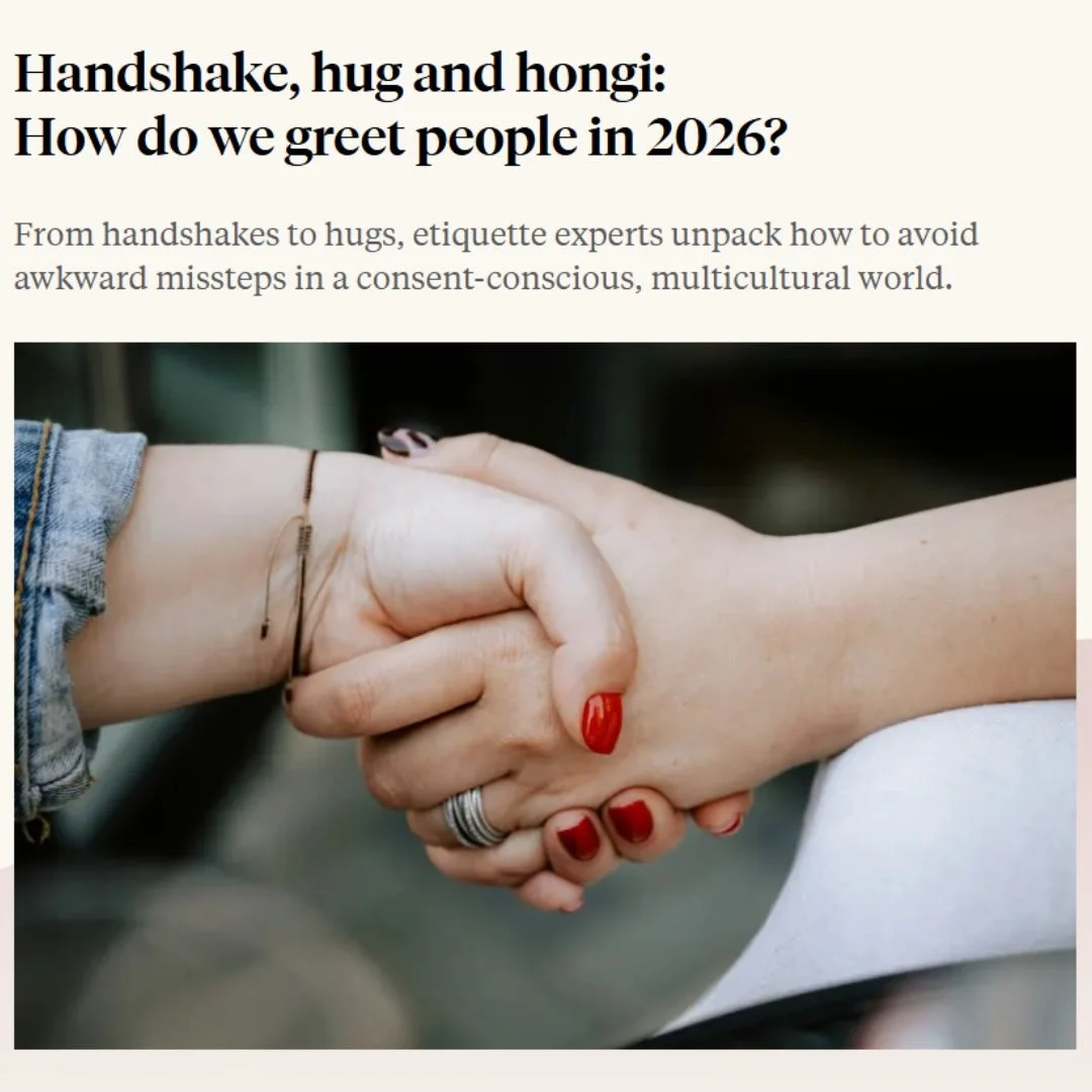Handshake, hug&hellip; or hongi?

Greetings in 2026 are more nuanced than ever - modern manners are all about kindness, consent, and making others feel comfortable.

Jodie Bache-McLean, June Dally-Watkins MD, is honoured to be featured in this conver