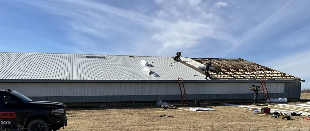 Commercial roofing finished work