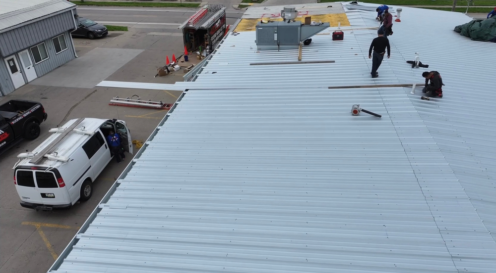 Commercial roofing project detail