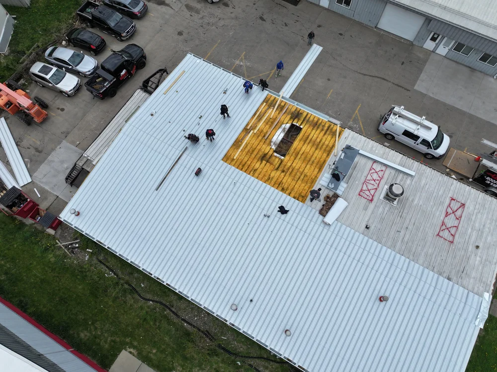 Commercial roofing installation