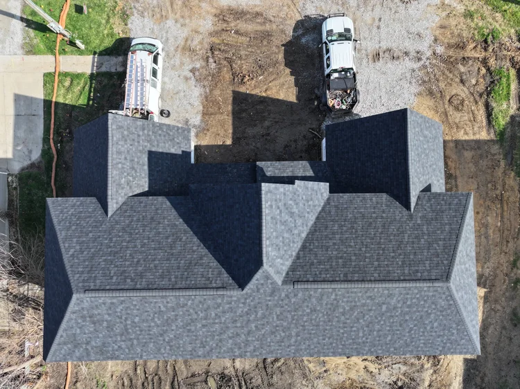 Finished shingle roofing project