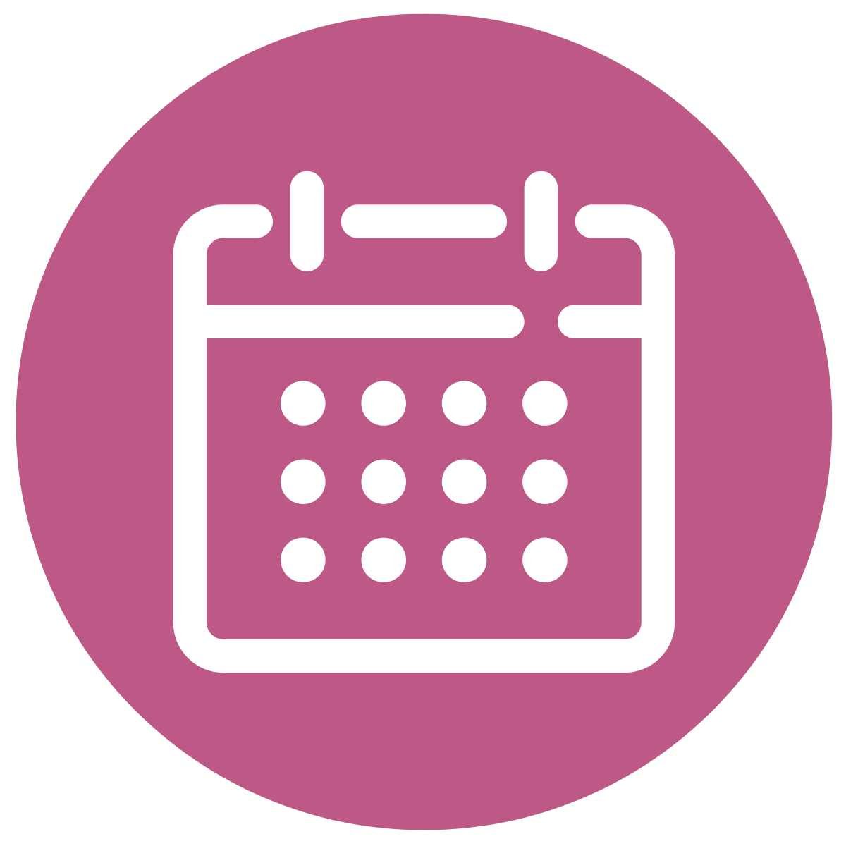 Icona di un telefono fisso bianco su sfondo rotondo viola