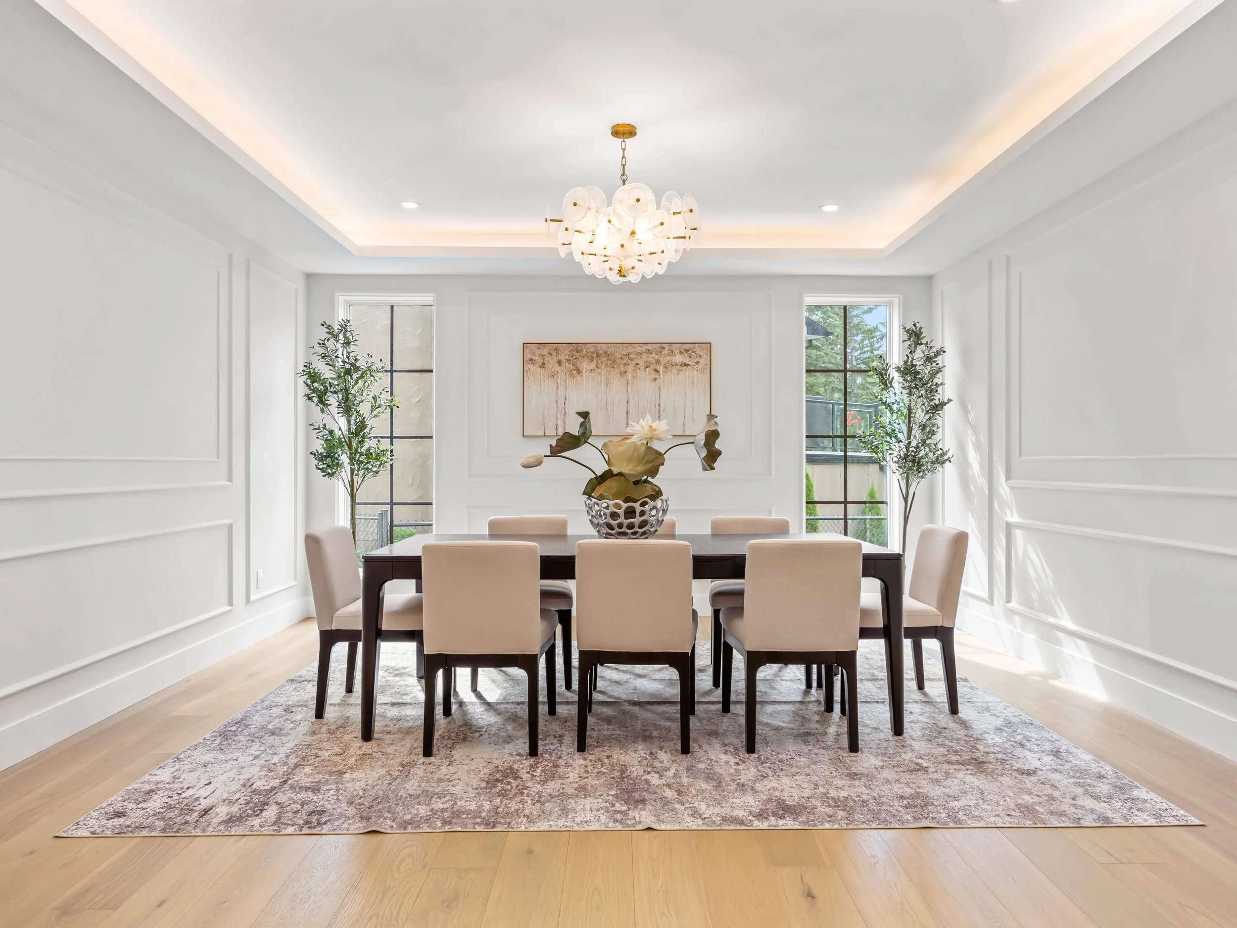 Dining table in living room