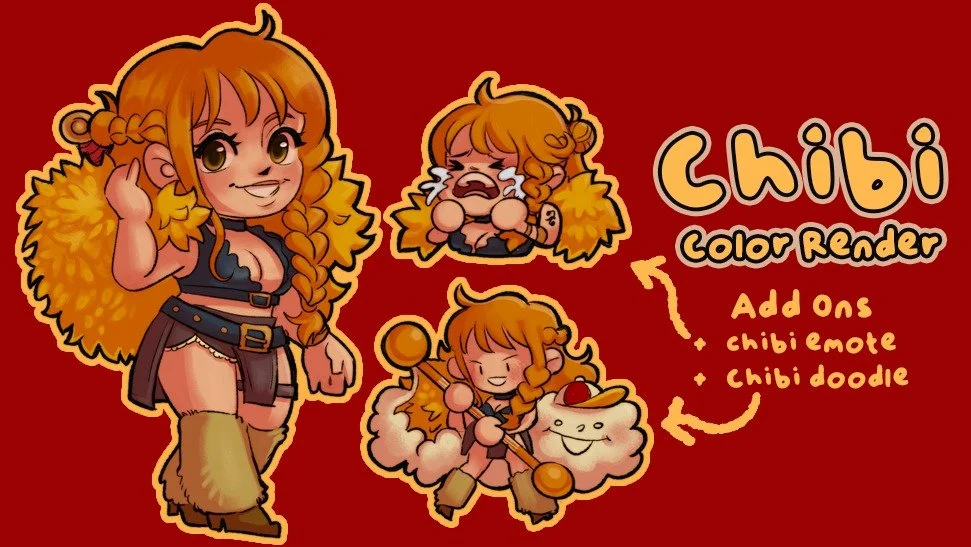 My #VGen Commissions are OPEN!

Offer color render character art:
+Bust $30
+Chibi $35
+Half Body $40
+Full Body $50

vgen.co/charlied
Link available on linktr.ee in bio

#VGenComm #commission #artcommission #fanart #oc