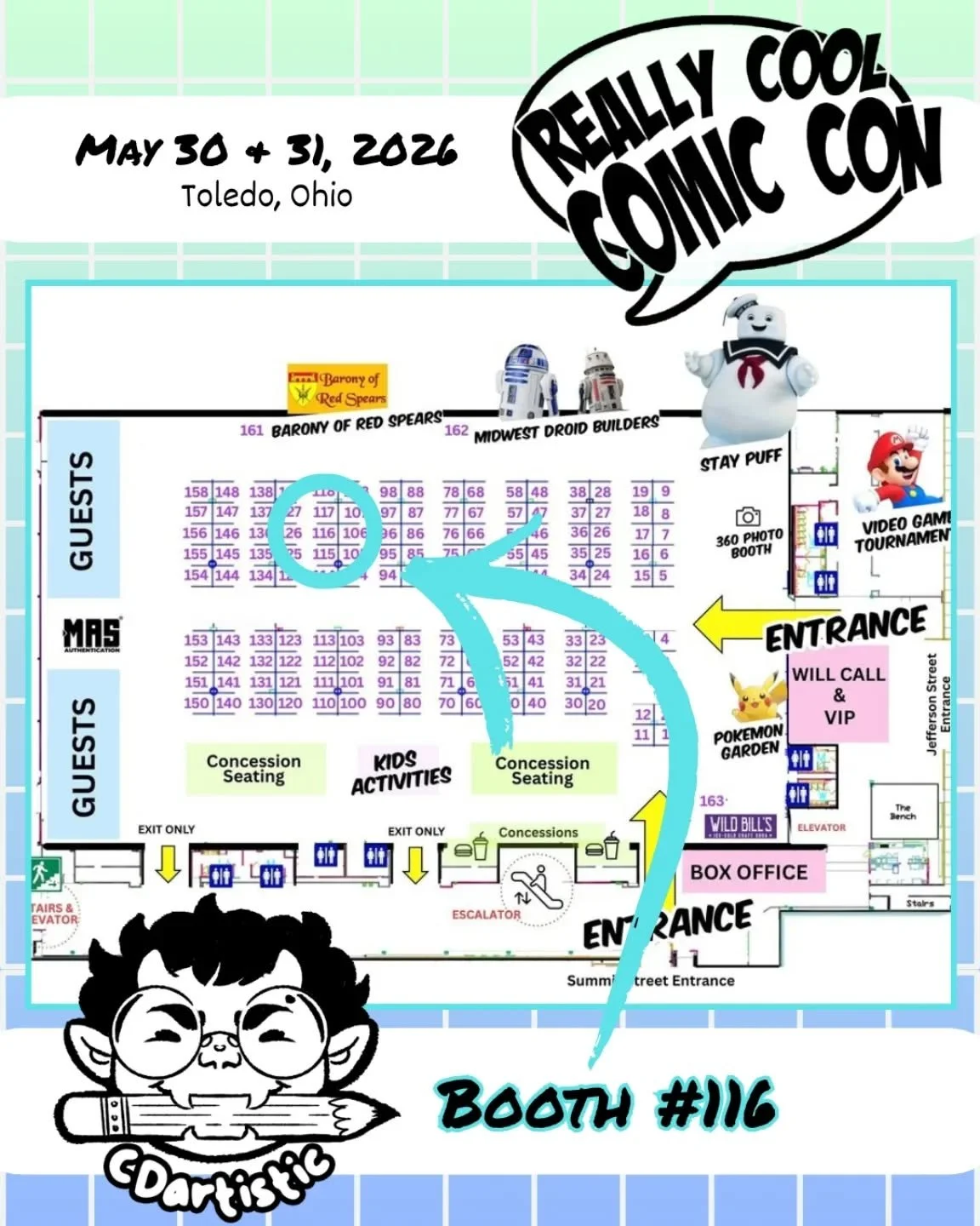 Going up to Toledo this weekend for #reallycoolcomiccon !

#artistalley #comiccon
