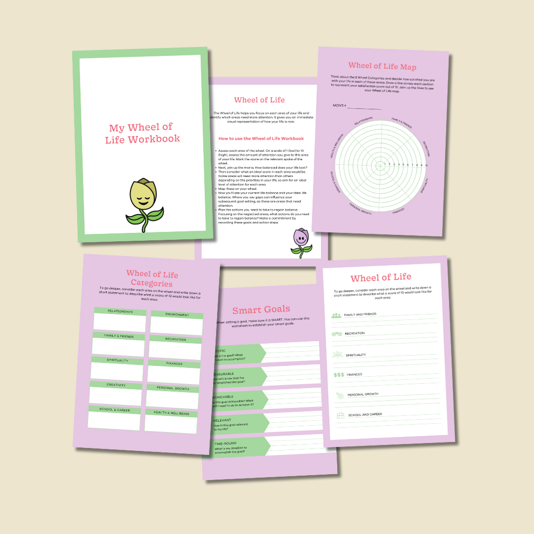My Wheel of Life Workbook (14 pages).