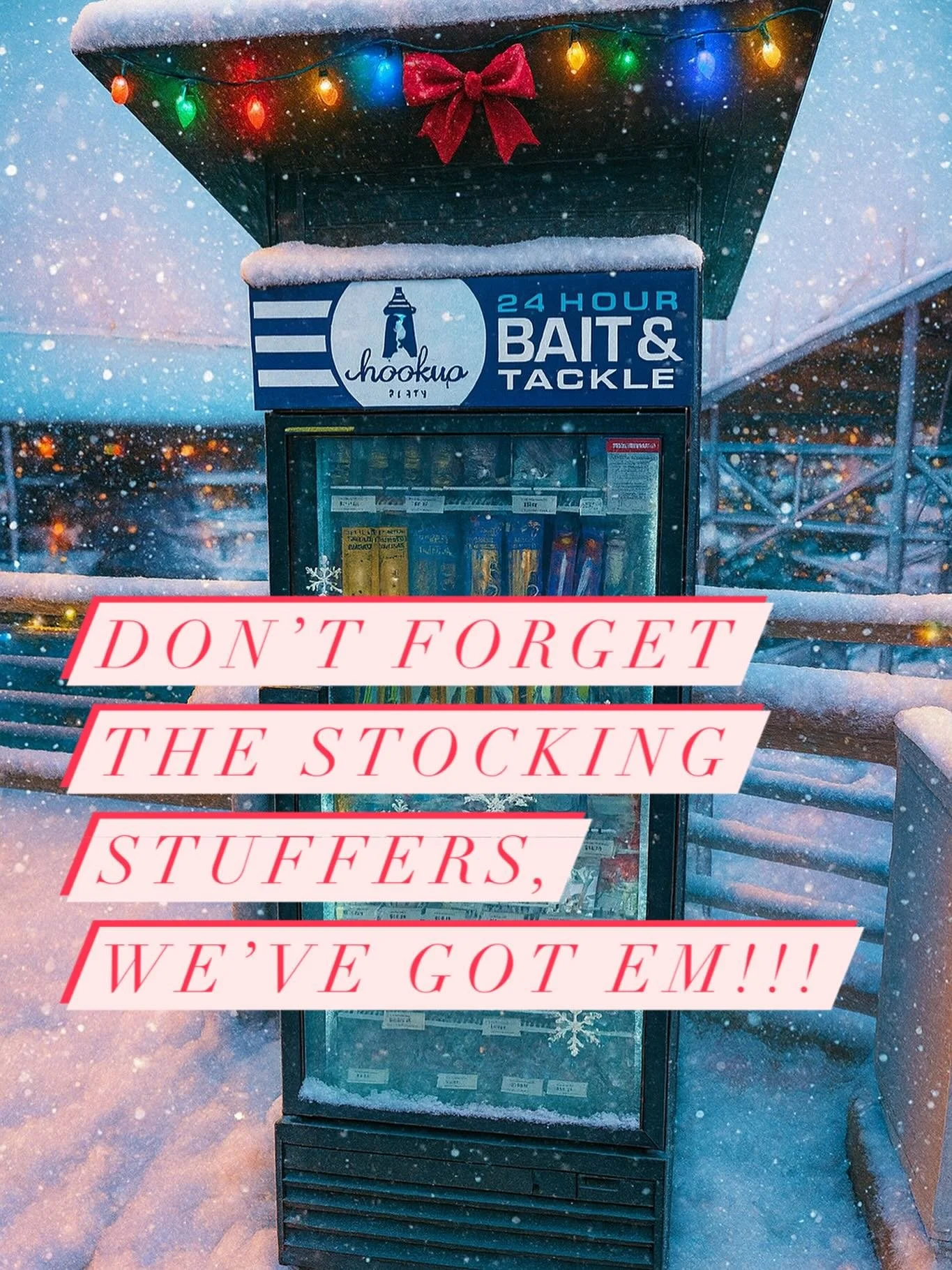 If you are like us and wait until the last minute, we&rsquo;ve got you! Stop by the Hookup Hut in Edmonds or Everett. Flashers, crab snares, squid jigs, trolling spoons, and terminal tackle all make great stocking stuffers.

#hookuphut #xmas #fishing