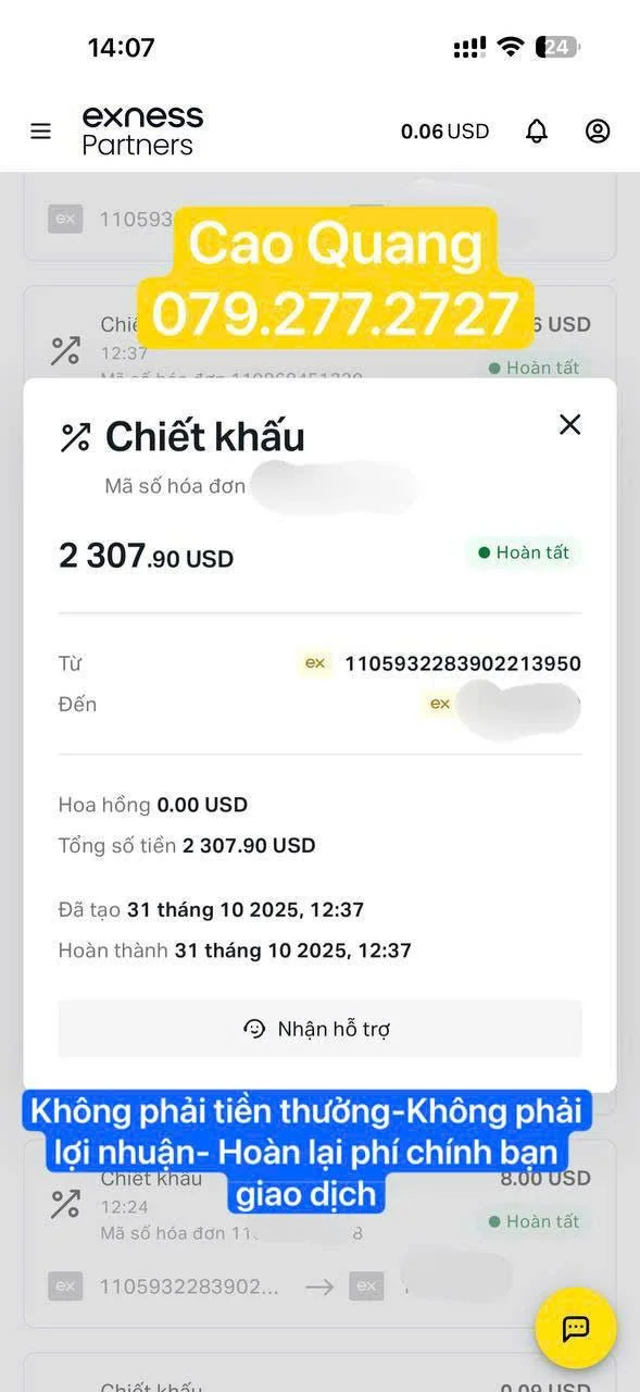 Screenshot of a mobile banking app showing a transfer receipt with a highlighted contact name and phone number, and transaction details including amount and date.
