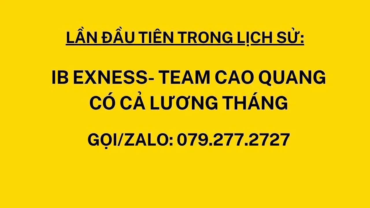 Yellow background with Vietnamese text advertising a high-grade team that has received monthly bonuses, including a contact phone number.