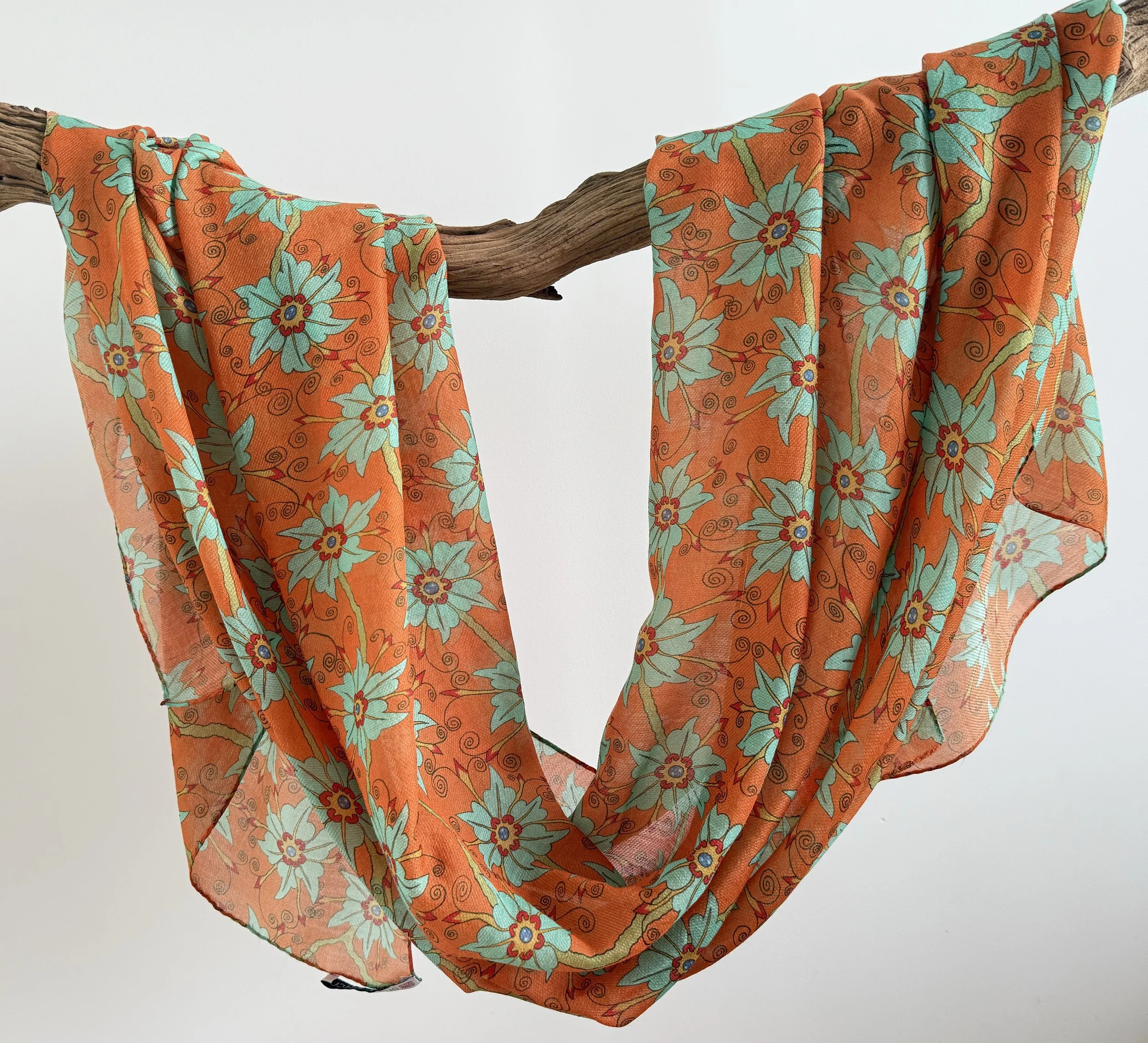 Datura Long Scarf Orange
