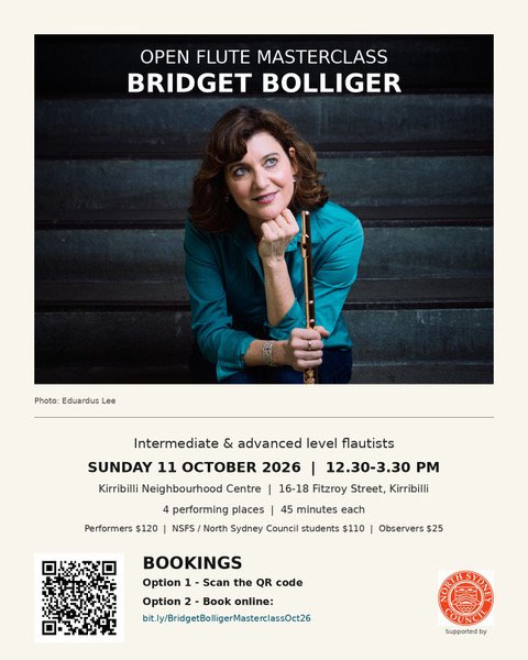 Open Flute Masterclass with Bridget Bolliger