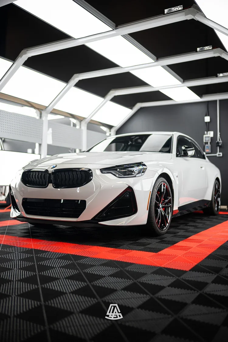 White BMW with 3M paint protection film