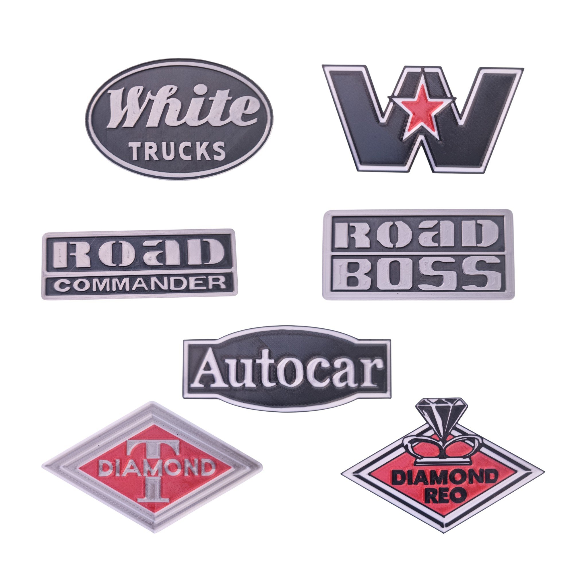 White Truck Magnet - Autocar, Western Star, Road Commander, Road Boss, Diamond Reo, Diamond T