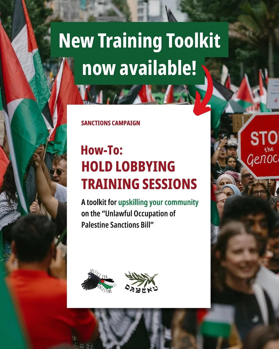 For our movement to succeed, we must make justice for 🇵🇸 a mainstream issue that resonates in communities throughout Aotearoa. To do this, we will need to be educated, empowered and unified in our messaging and asks.

This training toolkit will hel