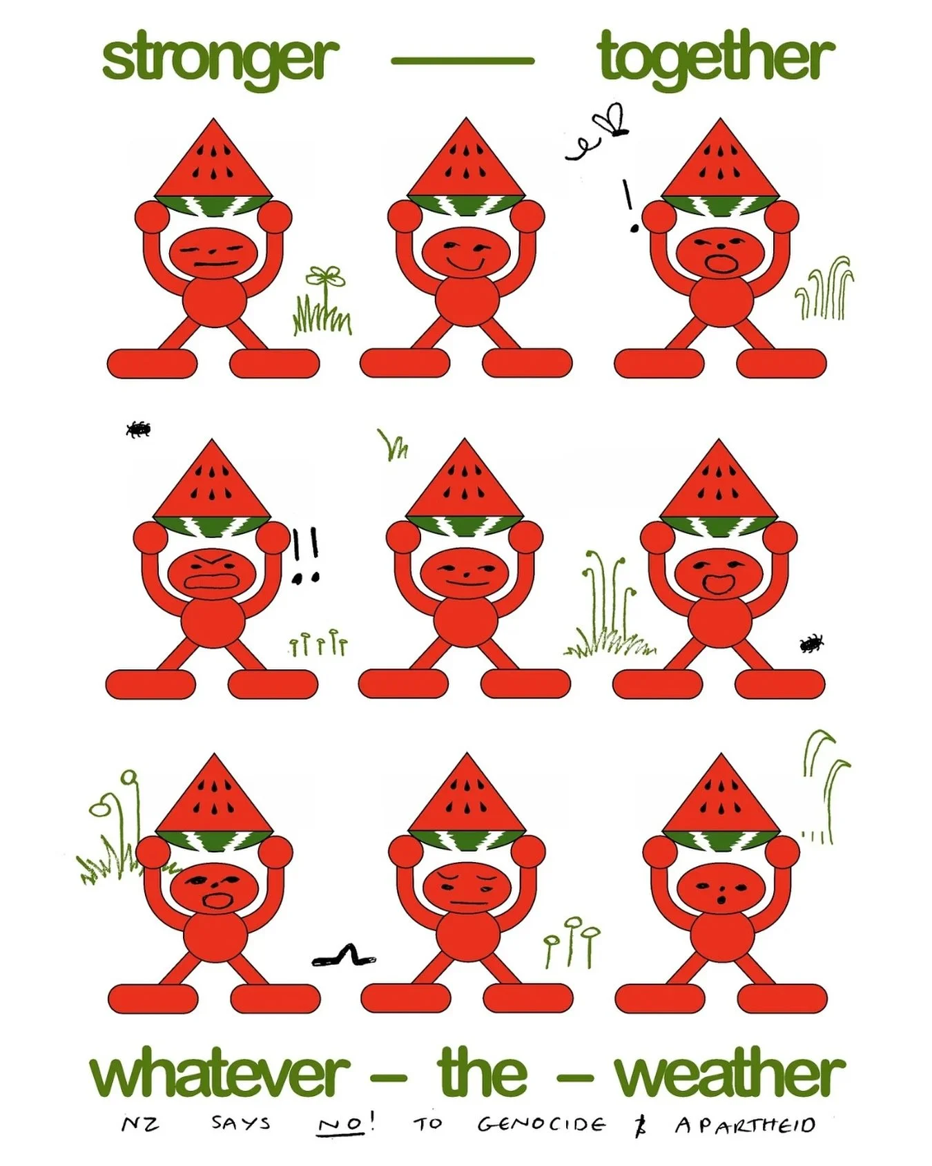 Justice for Palestine has recently partnered with Tāmaki Makaurau-based designer Olivia Edginton to produce an original piece, which is now available for public distribution. 

Our movement is one of aroha, ako, manaakitanga and kotahitanga. We stand