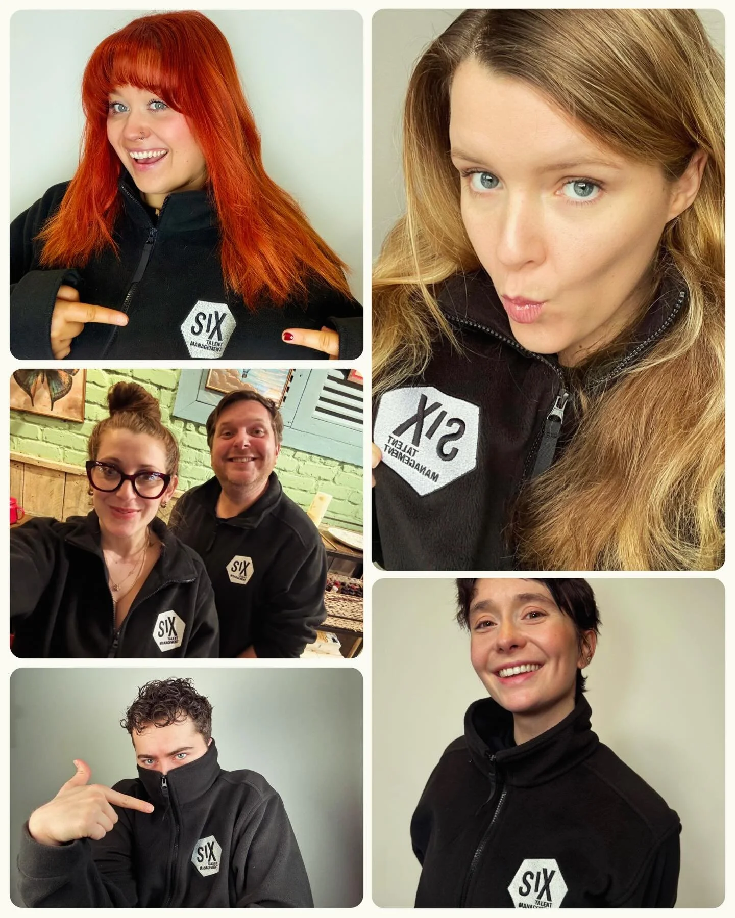 Check out our new SIX branded fleeces! Incoming branded EVERYTHING. #talentagent #actingagent #actor #talentmanagement #agency