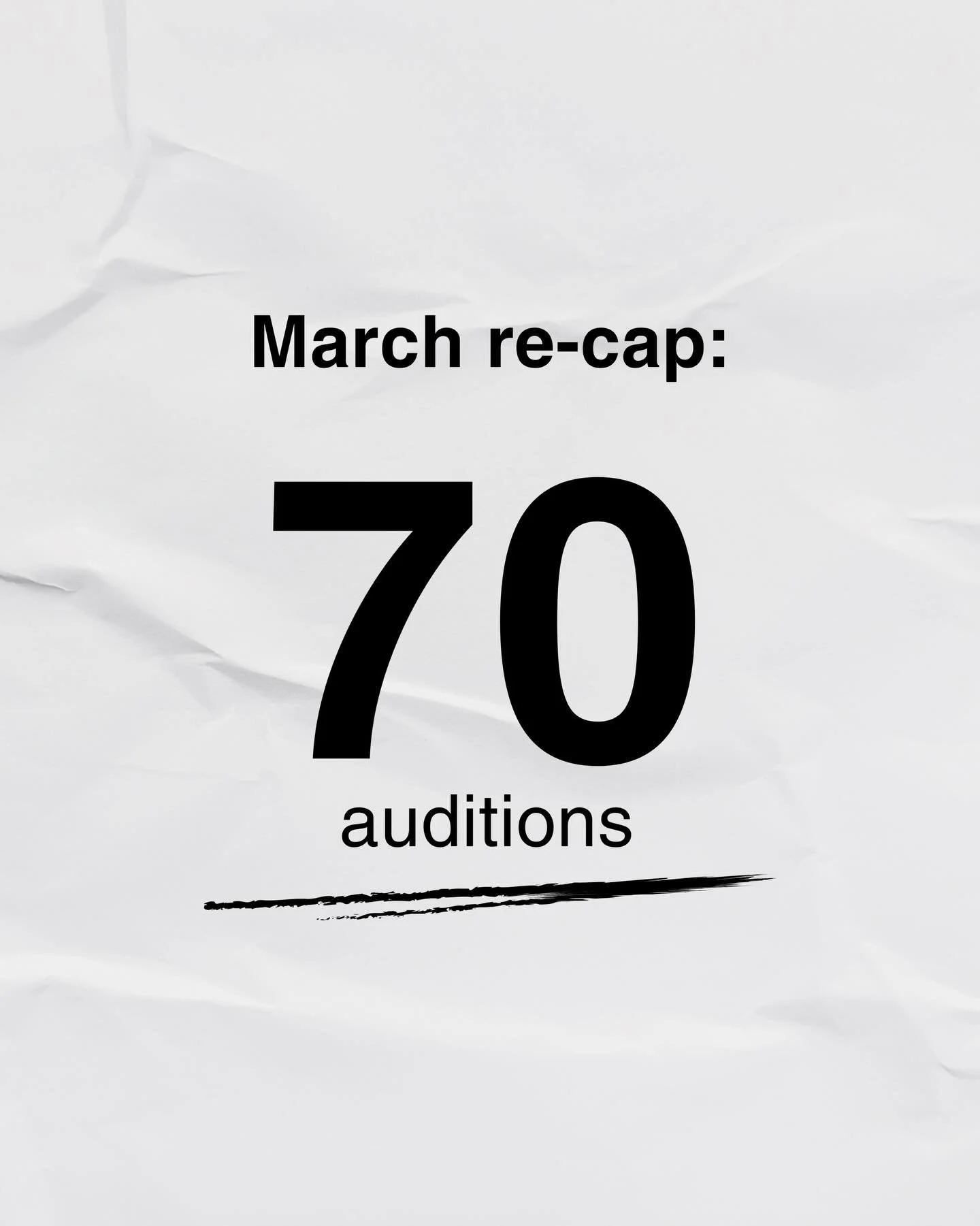 Is March already over?!

A really busy period for us this past month - thanks to all our clients for delivering great self-tapes day in, day out.

Here&rsquo;s to April! 🫶🏻🌼