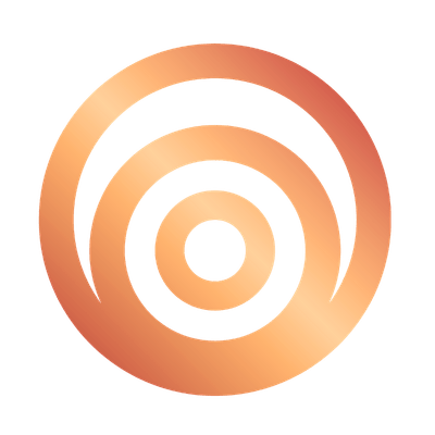 Target with concentric circles and a bullseye in shades of orange and red.
