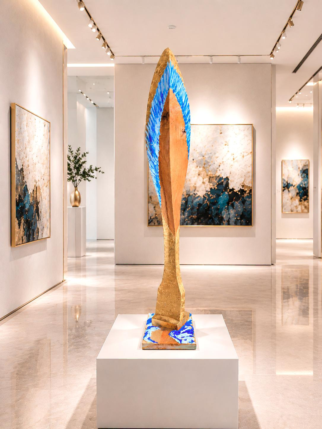 becoming-contemporary-oak-sculpture-gold-leaf-mosaic-luxury-art.webp