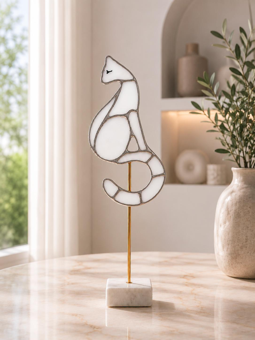 angel-white-stained-glass-cat-sculpture-handcrafted-arworkt.webp