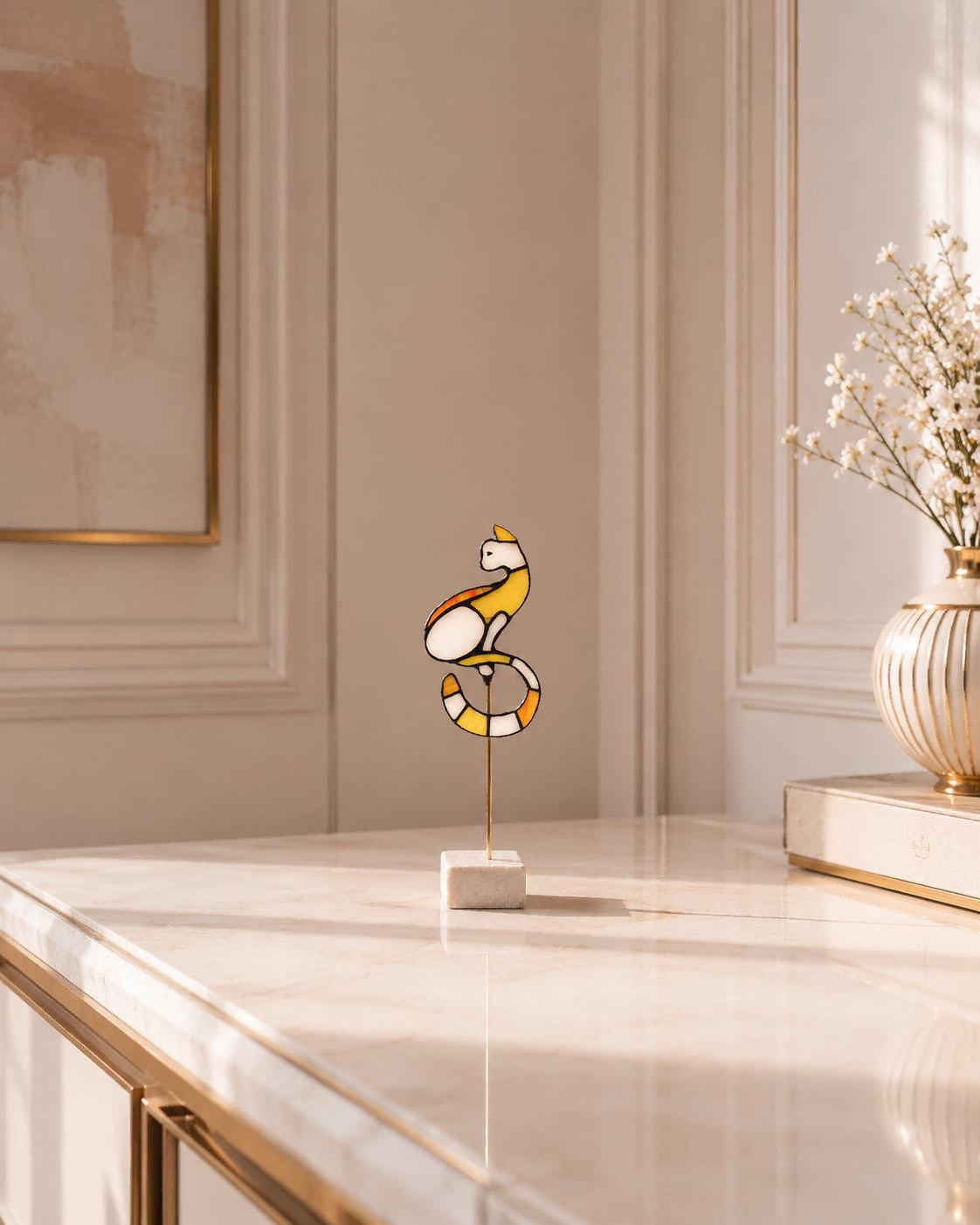 amber-yellow-white-stained-glass-cat-artwork.webp