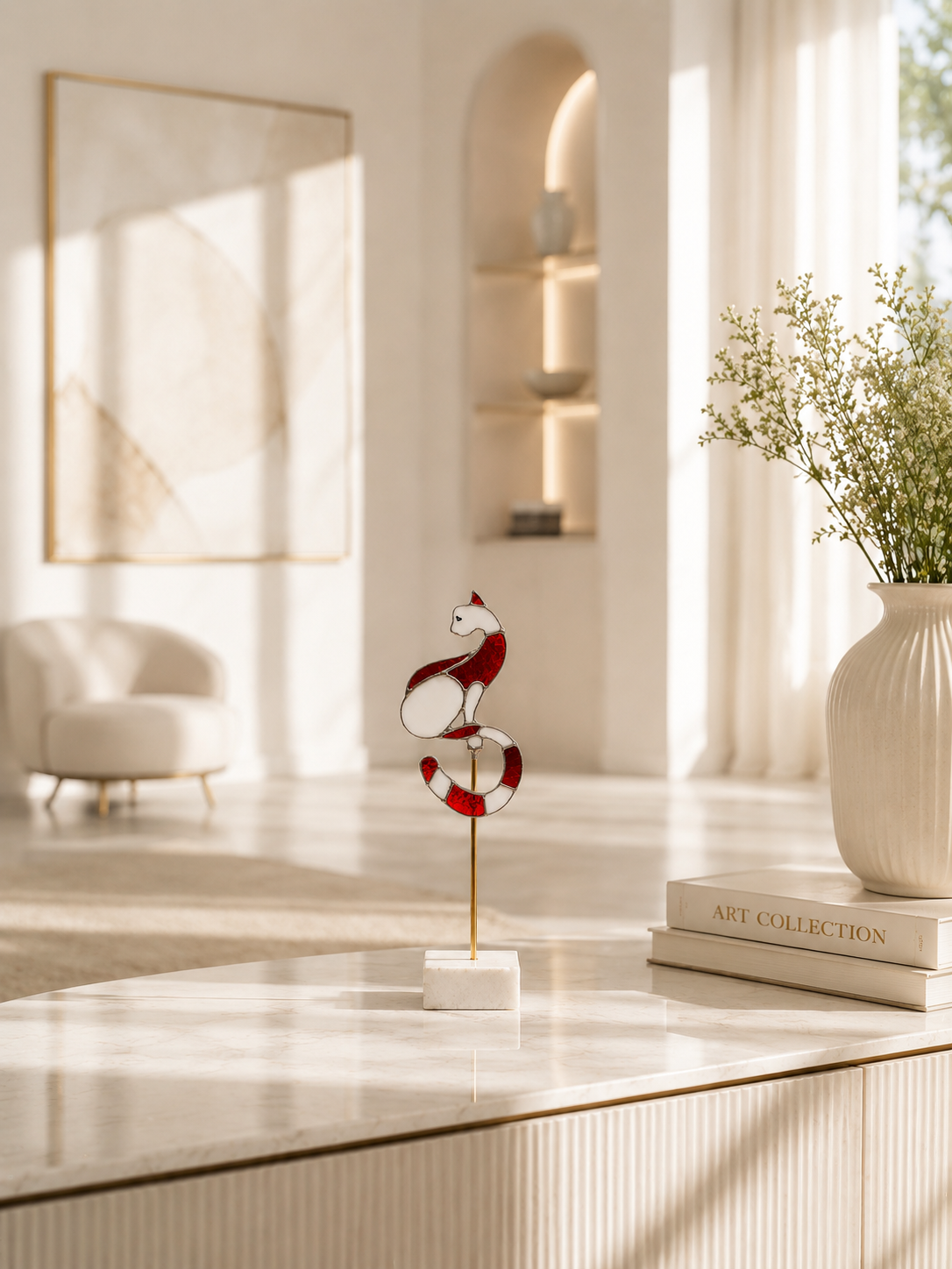 sol-red-white-stained-glass-cat-sculpture-luxury-interior.png