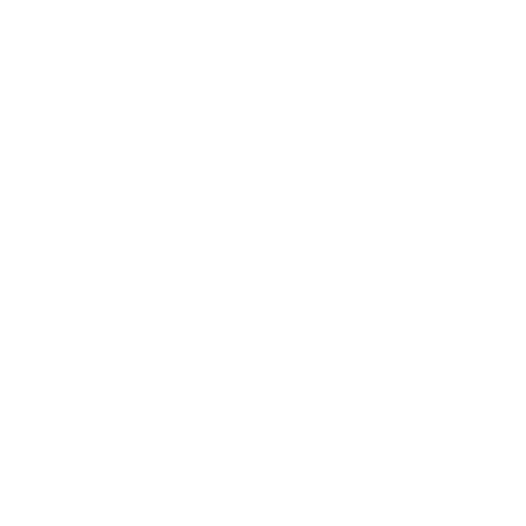 Minimalist logo with a stylized leaf inside a circle above the text 're:treat' in lowercase white font on black background.