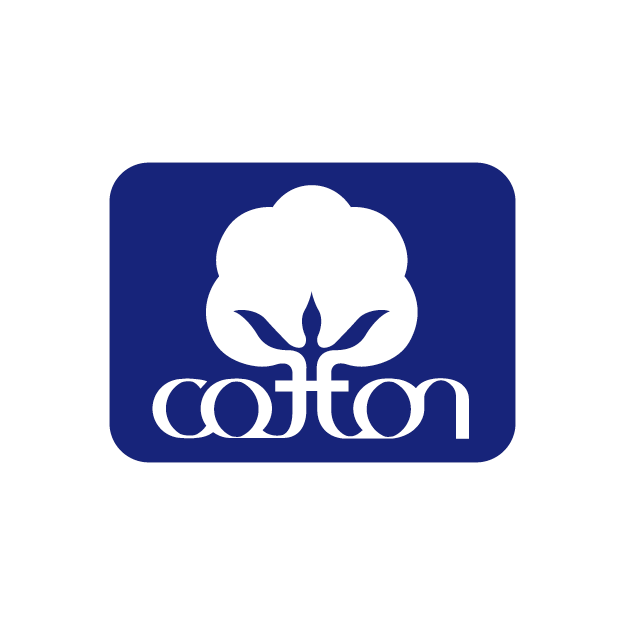 Cotton logo featuring a stylized cotton plant above the word 'cotton' in lowercase.