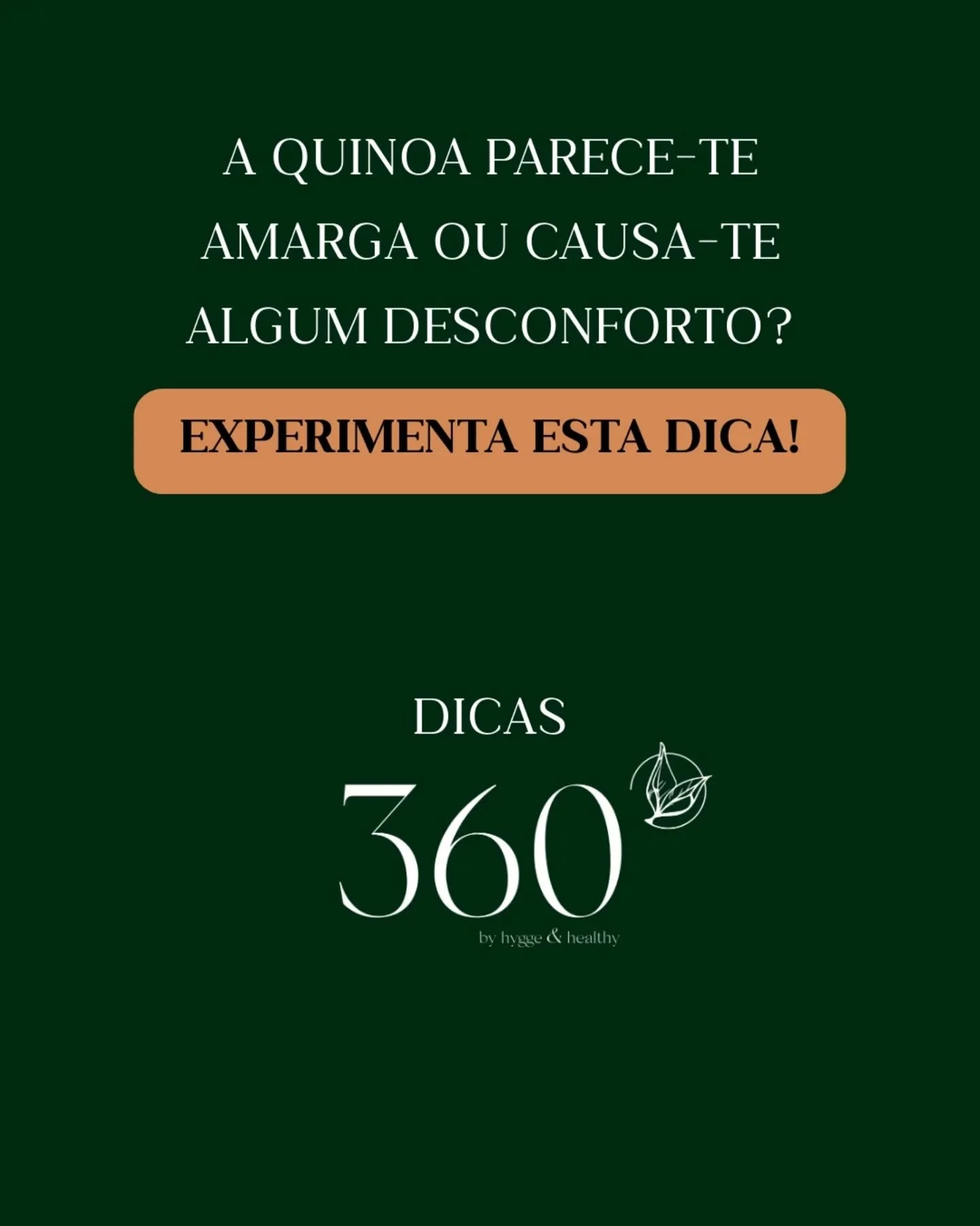 🌱 Sabias que a quinoa tem saponinas na sua superf&iacute;cie? S&atilde;o elas que d&atilde;o aquele sabor ligeiramente amargo e podem reduzir a absor&ccedil;&atilde;o de alguns minerais 😮

A boa not&iacute;cia: lavar bem a quinoa antes de cozinhar 