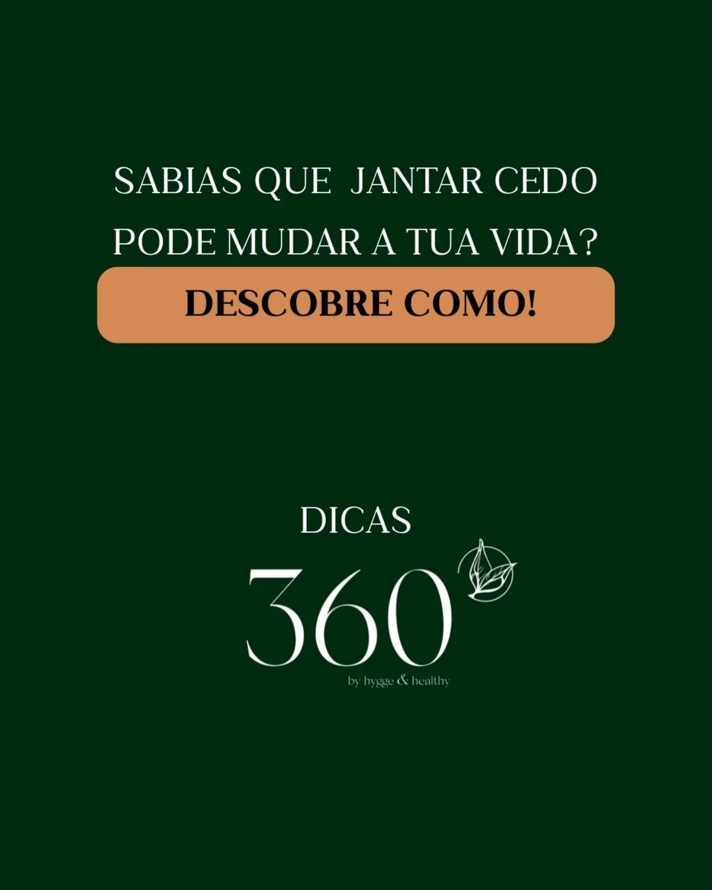 Sabias que o hor&aacute;rio das tuas refei&ccedil;&otilde;es pode impactar diretamente o teu metabolismo? ⏰🔥

O nosso corpo segue o ritmo do ciclo circadiano, o que significa que a forma como processa os alimentos muda ao longo do dia. Comer mais ce