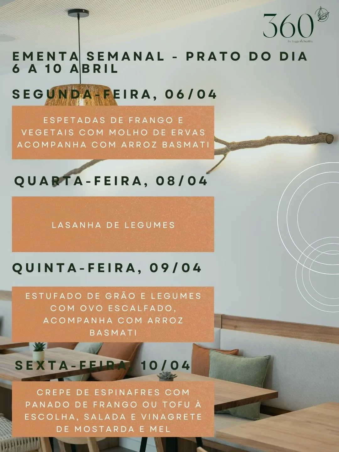 O teu almo&ccedil;o saud&aacute;vel come&ccedil;a aqui 💚
O nosso prato do dia foi pensado para quem procura equil&iacute;brio entre sabor e bem-estar.

Ingredientes frescos, combina&ccedil;&atilde;o nutritiva e aquele toque especial que s&oacute; en