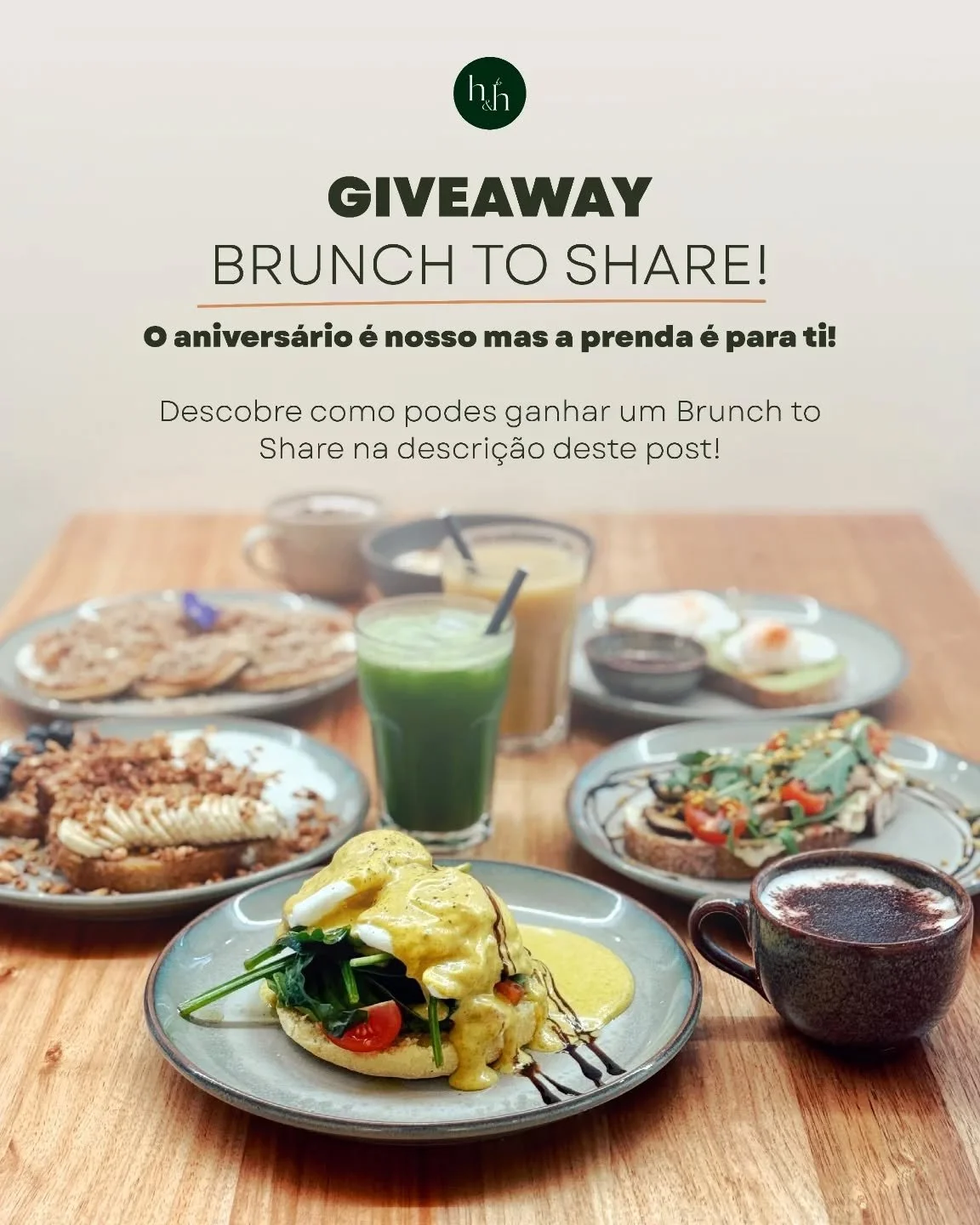ALERTA GIVEAWAY! O anivers&aacute;rio &eacute; nosso, mas a prenda &eacute; para voc&ecirc;s! 🤤🫂

Vamos oferecer um menu Brunch to Share para partilhares com algu&eacute;m especial!  Para participares deves:

- Seguir o @360byhyggehealthy
- Iden