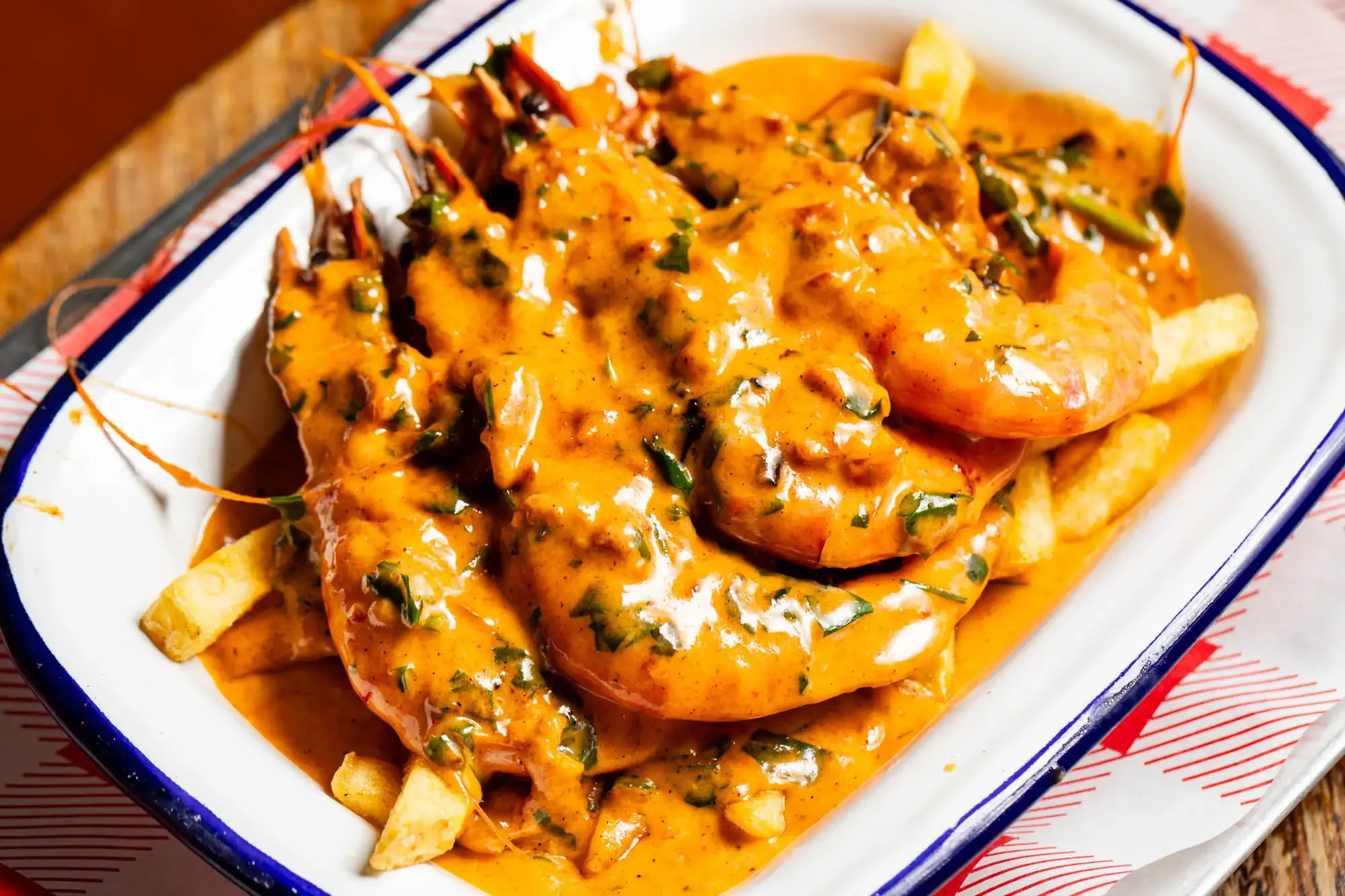 Marry Me dirty fries with spicy sauce at Boysterous Burgers in Brighton