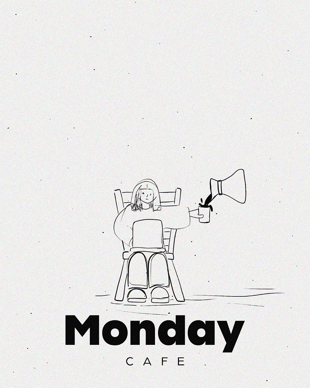 Minimalistic cafe illustration design