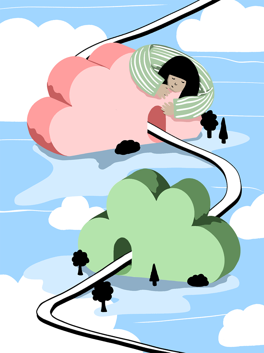 Colourful Dream Cloud Illustration graphic design