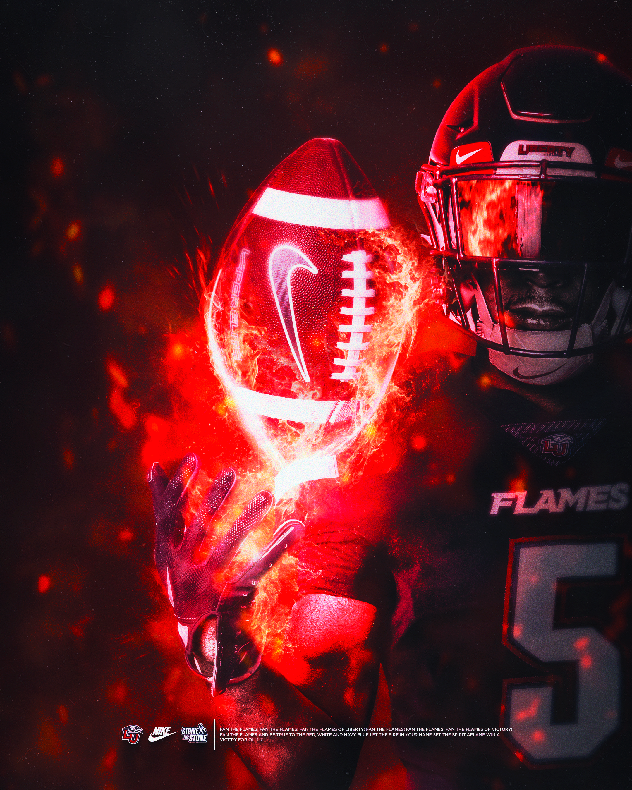 Generic Liberty Football Recruiting Graphic