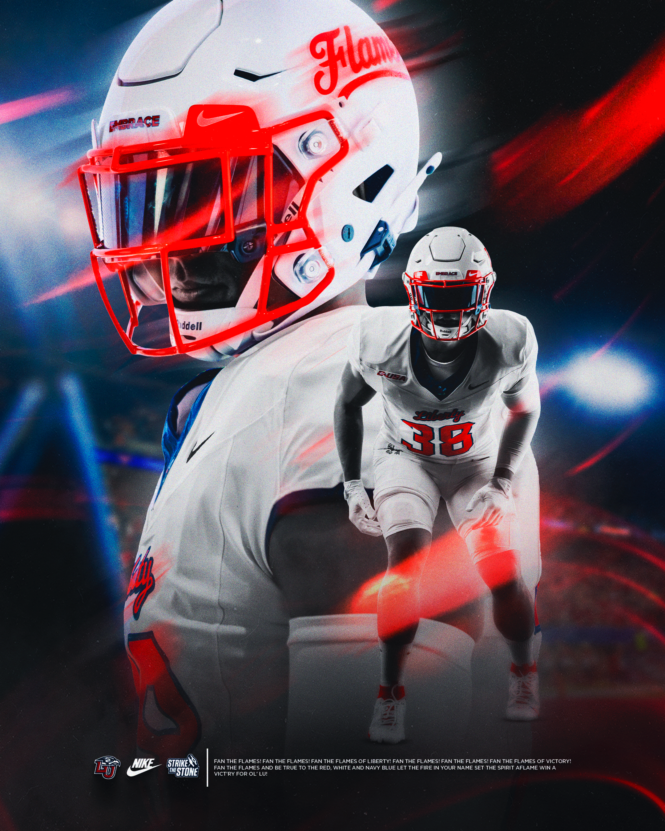 Generic Liberty Football Recruiting Graphic