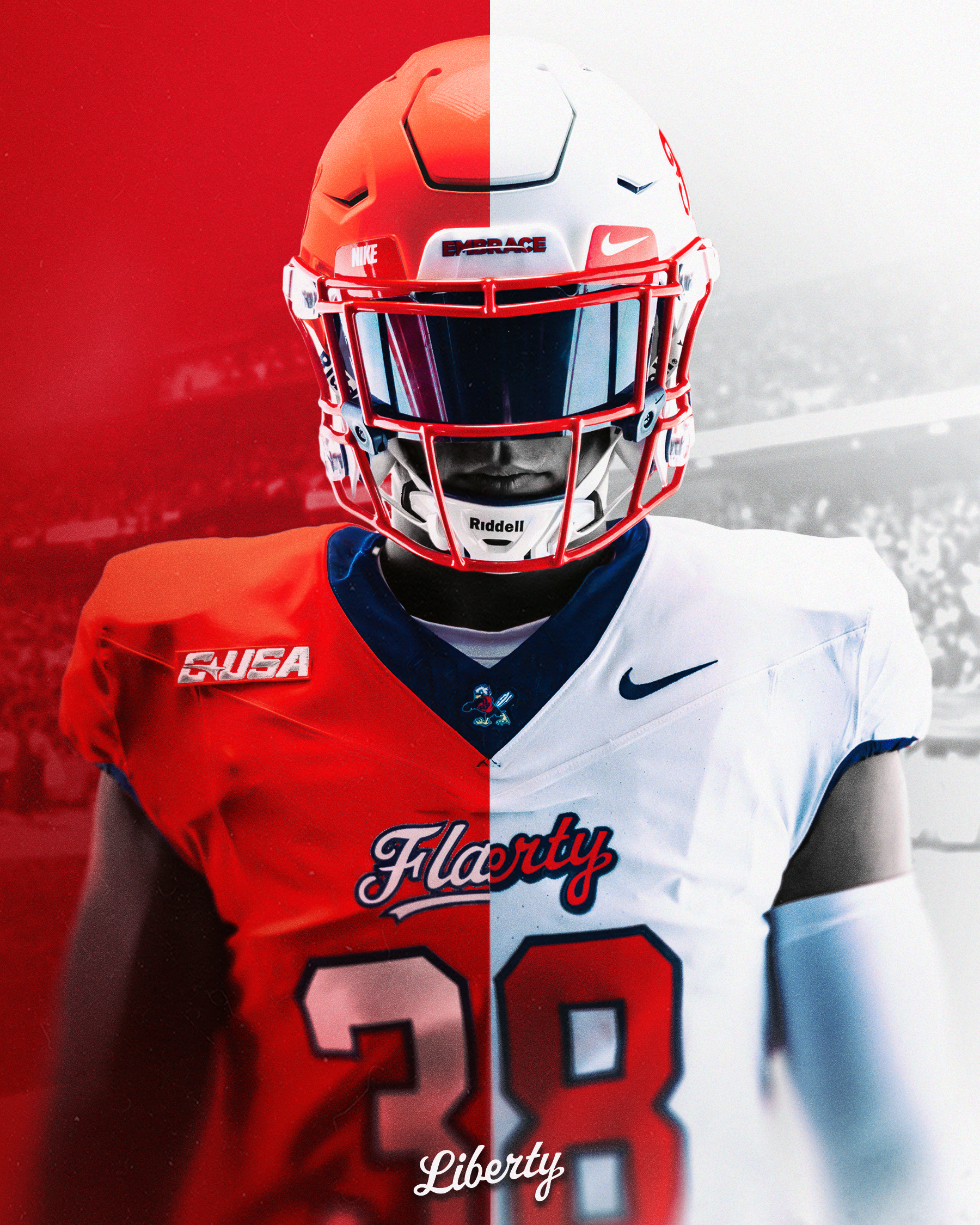 Generic Liberty Football Recruiting Graphic