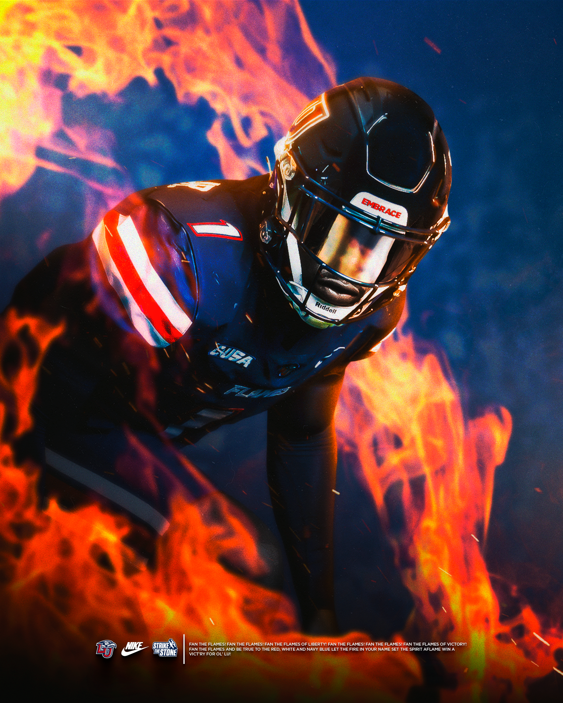 Generic Liberty Football Recruiting Graphic