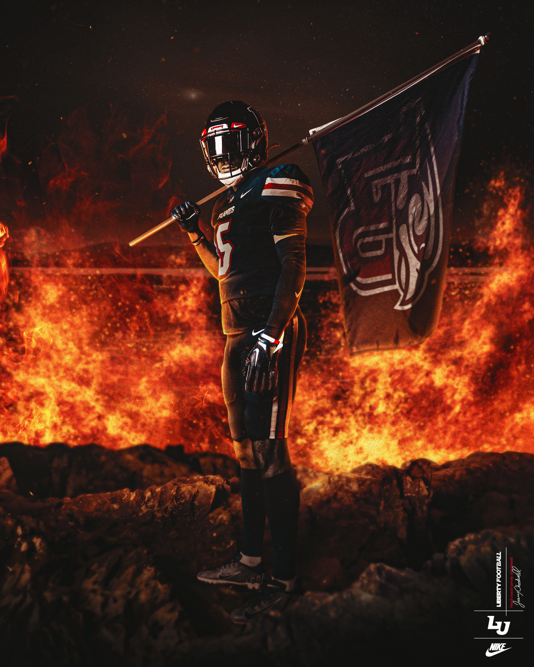 Generic Liberty Football Recruiting Graphic