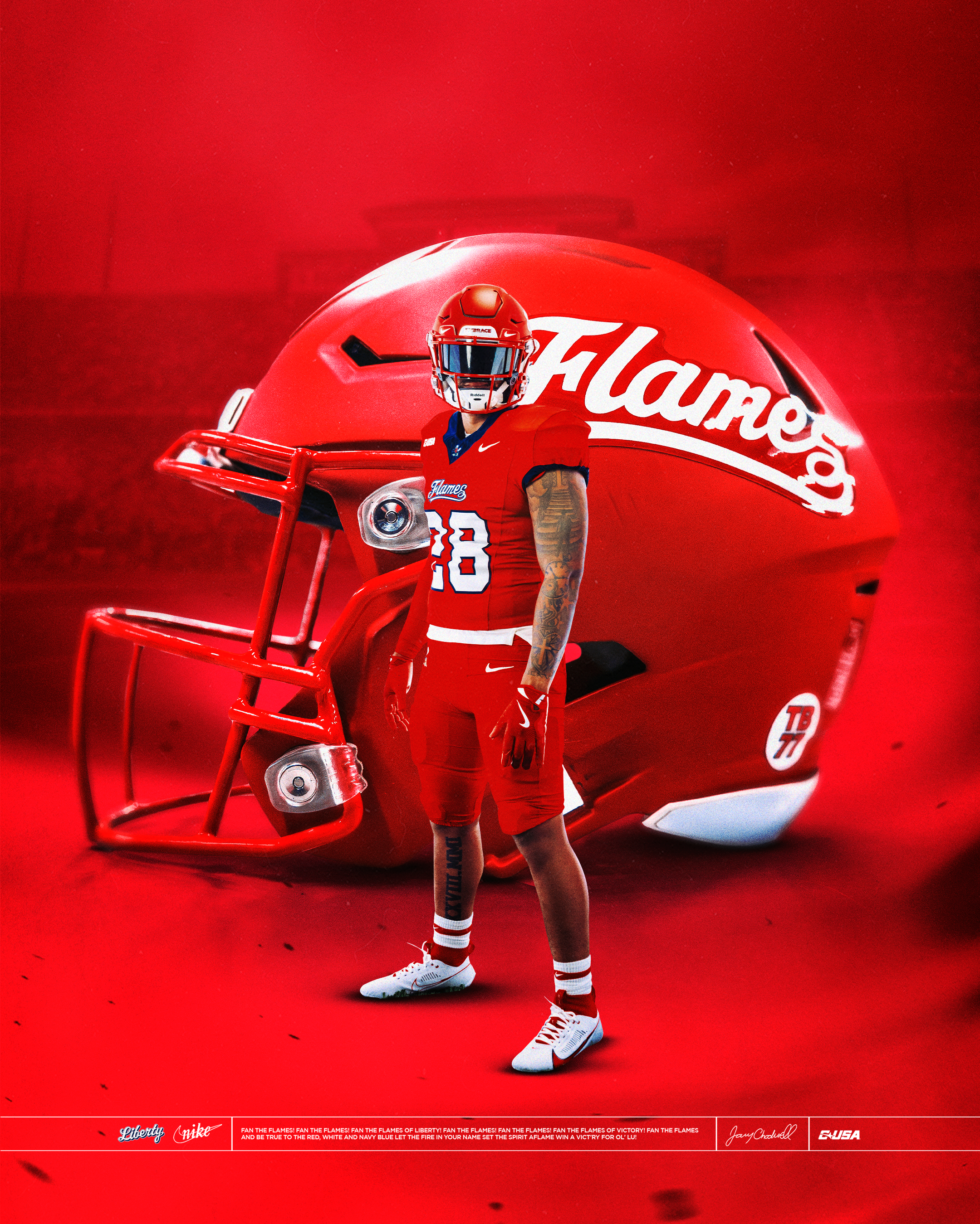 Generic Liberty Football Recruiting Graphic