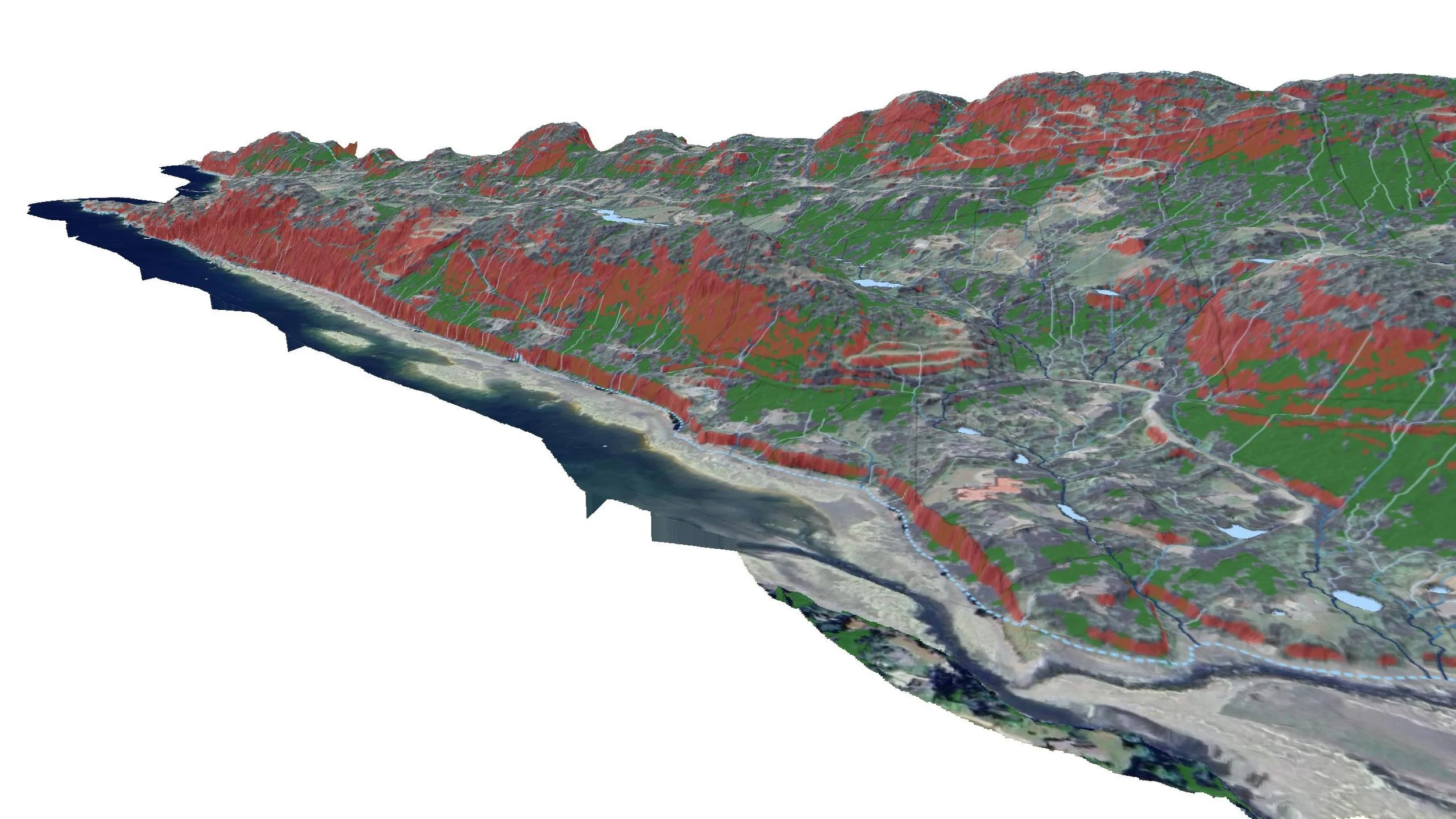 LiDAR Terrain Visualization: Baker Beach, Salt Spring Island