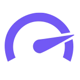Purple stylized letter 'a' on a white background.